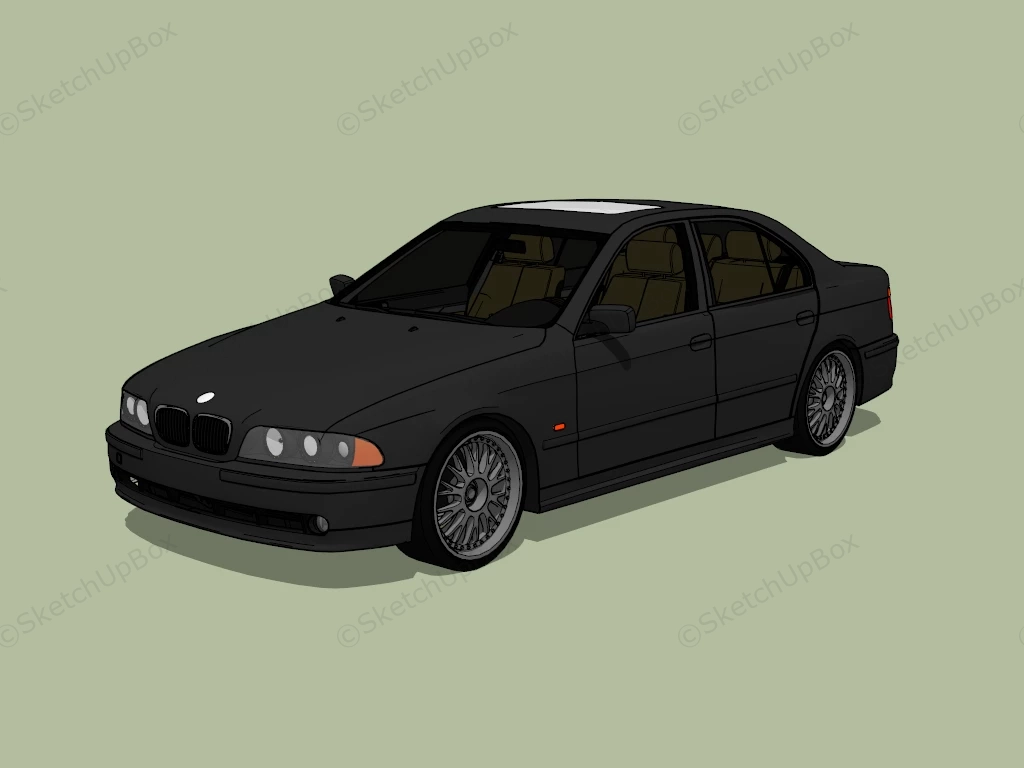 Black Bmw Car sketchup model preview - SketchupBox