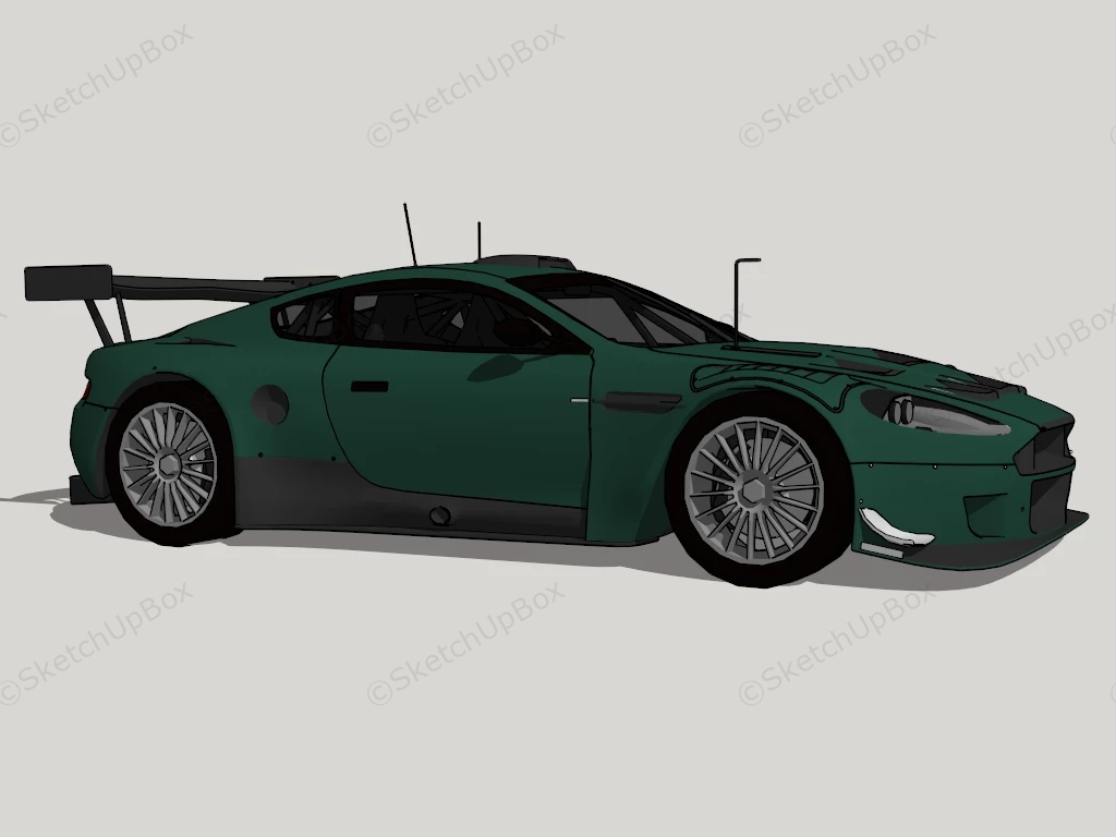 Dark Green Sports Car sketchup model preview - SketchupBox