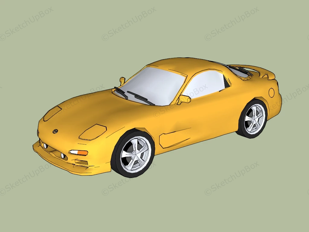 Mazda RX 7 sketchup model preview - SketchupBox