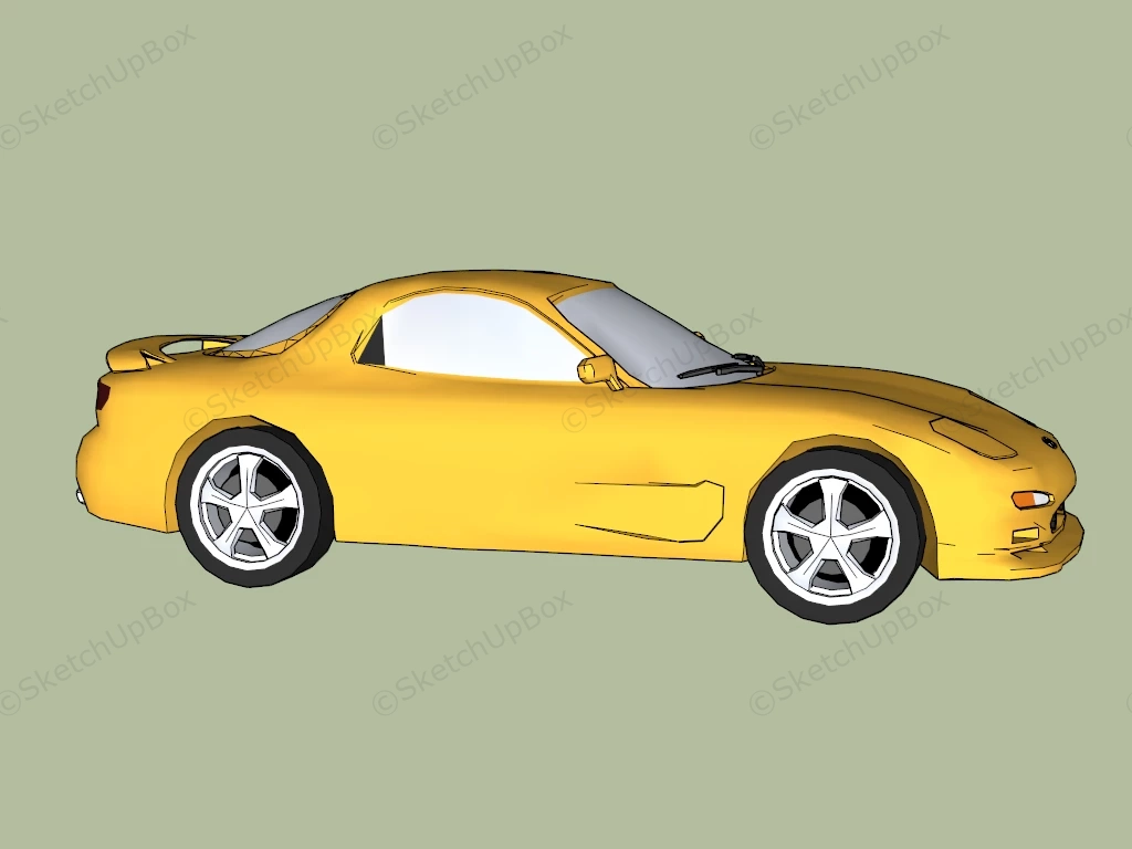 Mazda RX 7 sketchup model preview - SketchupBox