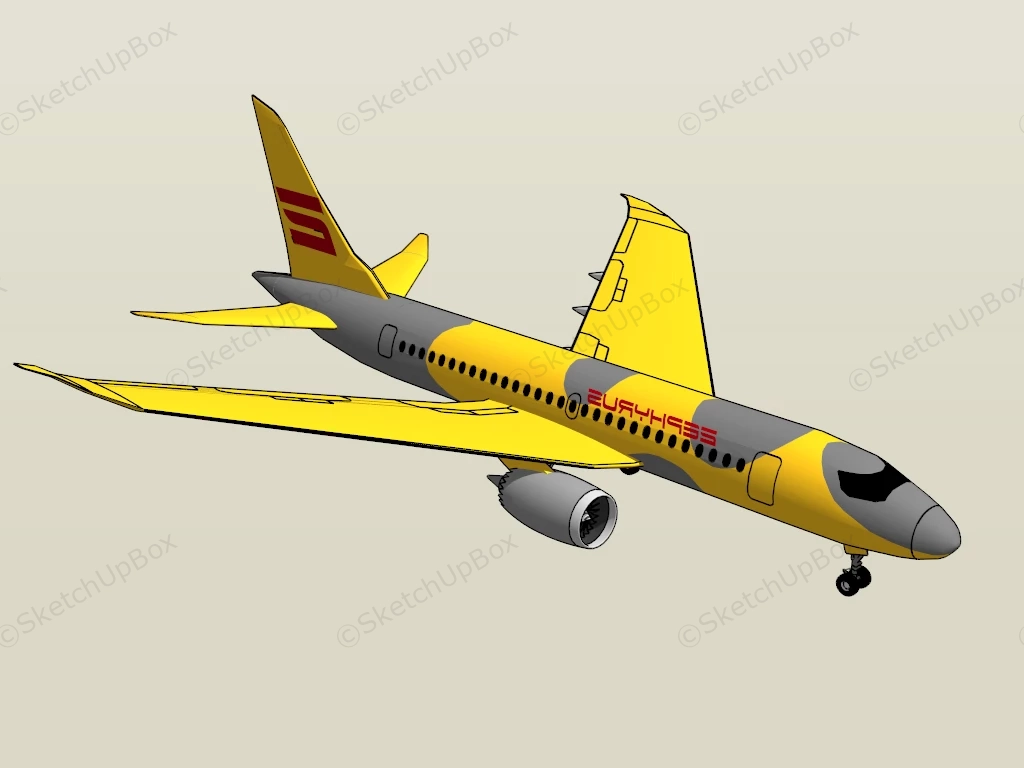 Zephyrus Airliner sketchup model preview - SketchupBox