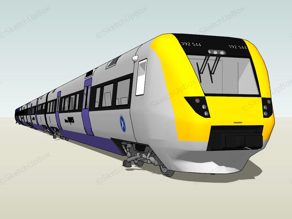 Heathrow Express Train sketchup model preview - SketchupBox