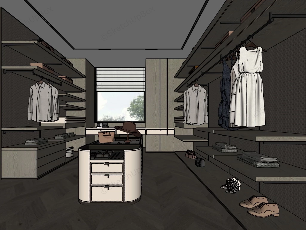 Home Dressing Room Design sketchup model preview - SketchupBox