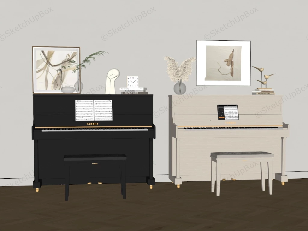 Yamaha Pianos sketchup model preview - SketchupBox