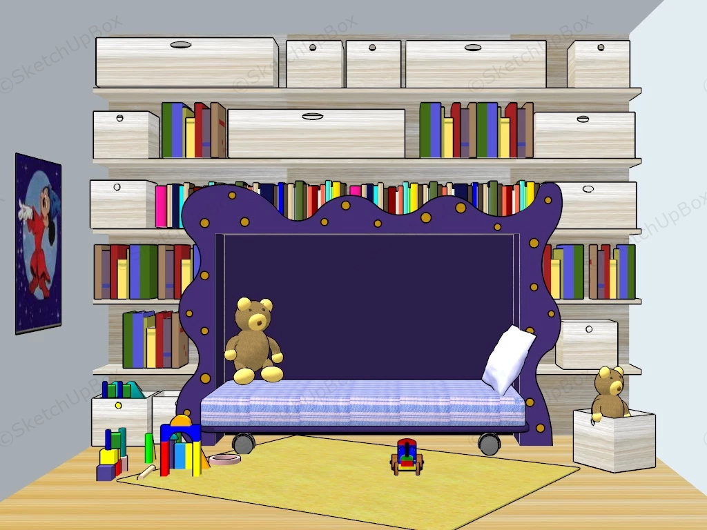 Kids Playroom Furniture sketchup model preview - SketchupBox