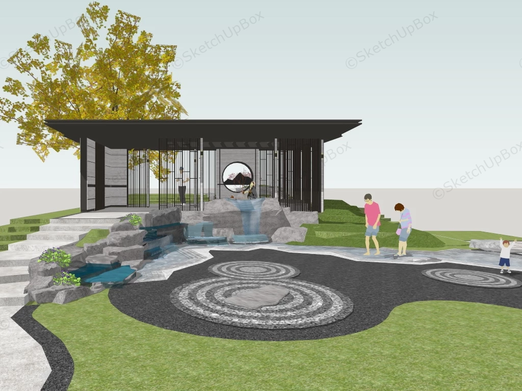 Landscape Pavilion Design sketchup model preview - SketchupBox