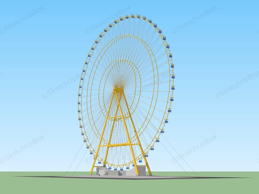 Observation Wheel sketchup model preview - SketchupBox