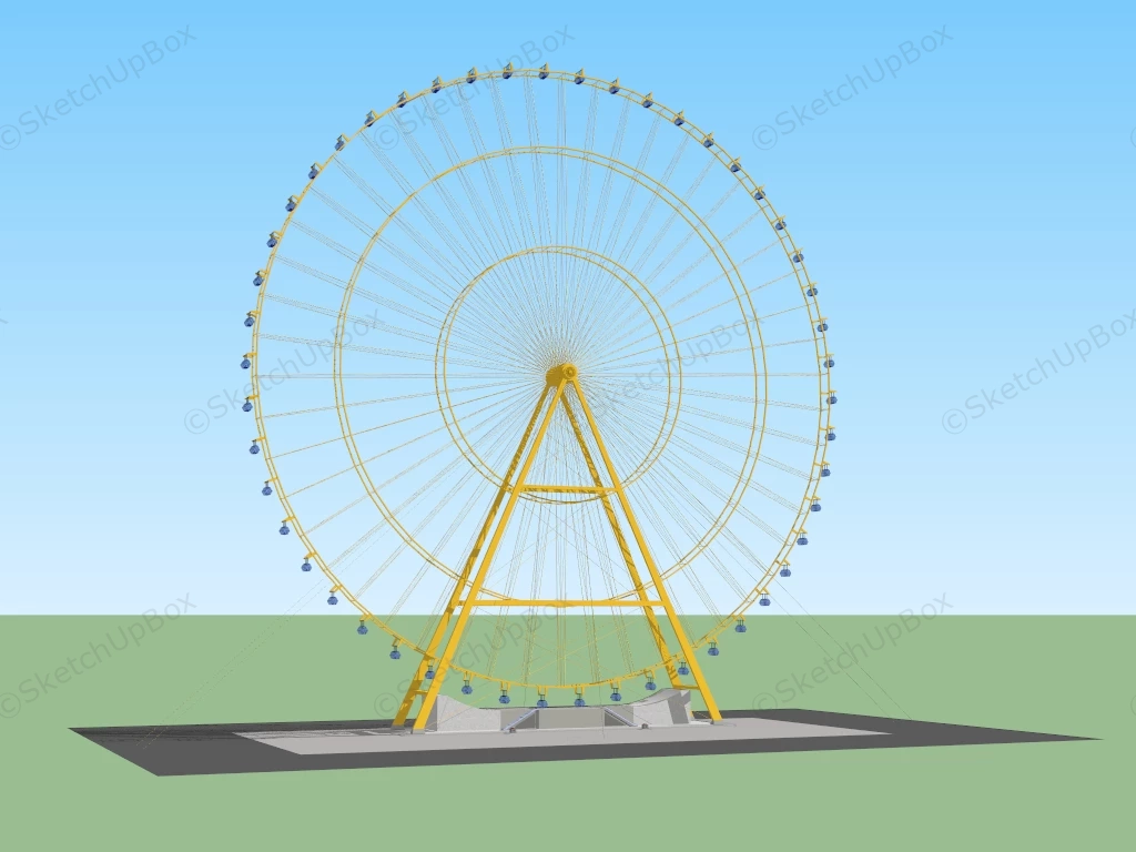 Observation Wheel sketchup model preview - SketchupBox