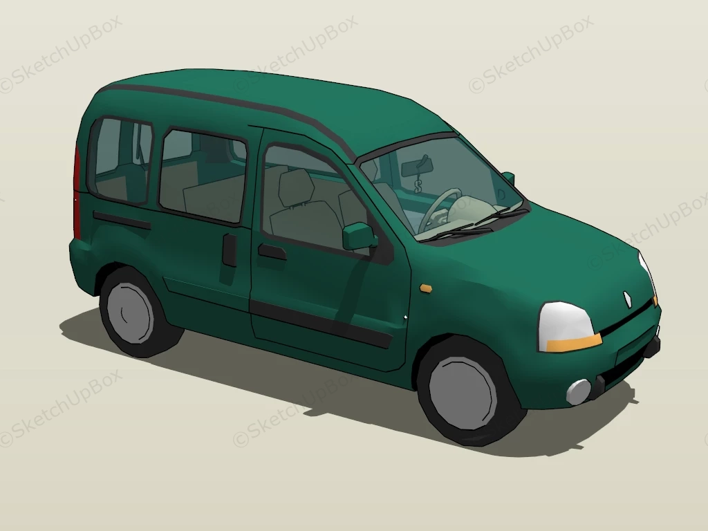 Renault Kangoo Van sketchup model preview - SketchupBox