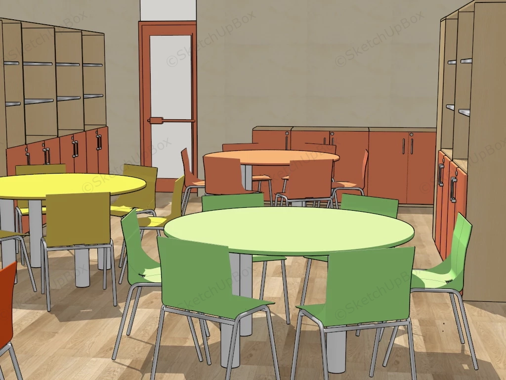 Kindergarten Classroom Layout sketchup model preview - SketchupBox