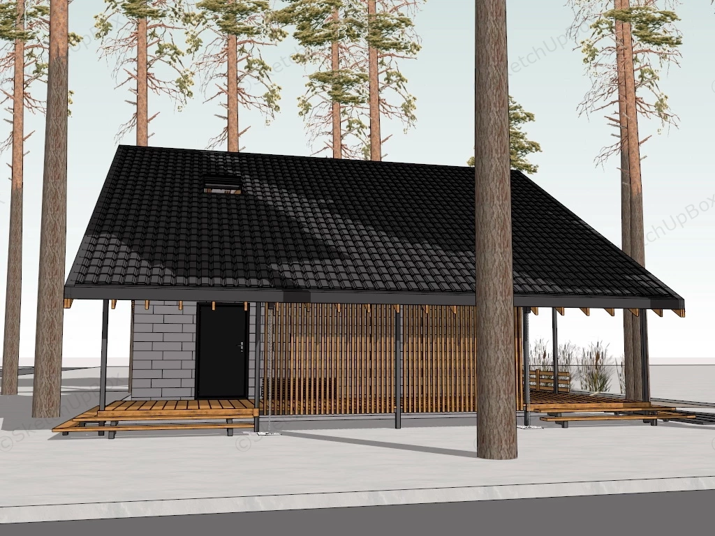 Cottage In The Woods sketchup model preview - SketchupBox