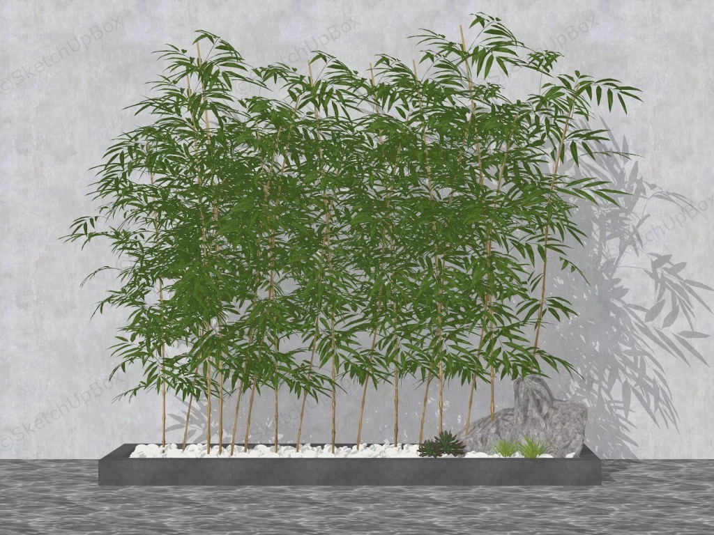 Bamboo Garden Design Idea sketchup model preview - SketchupBox