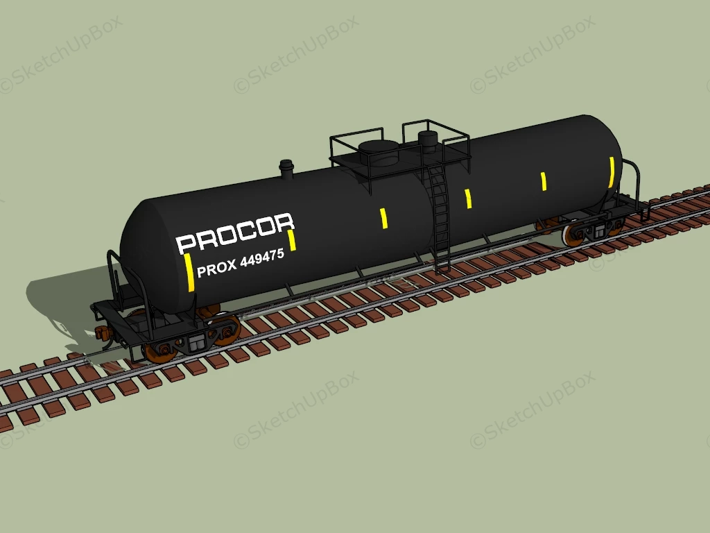 Railroad Tank Car sketchup model preview - SketchupBox