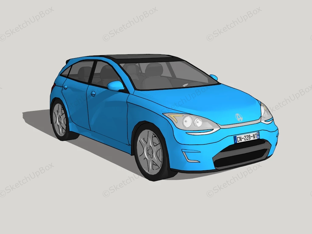 Acura Hatchback sketchup model preview - SketchupBox