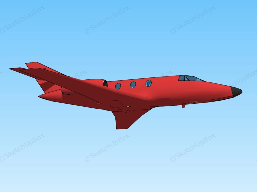 Small Private Jet Plane sketchup model preview - SketchupBox