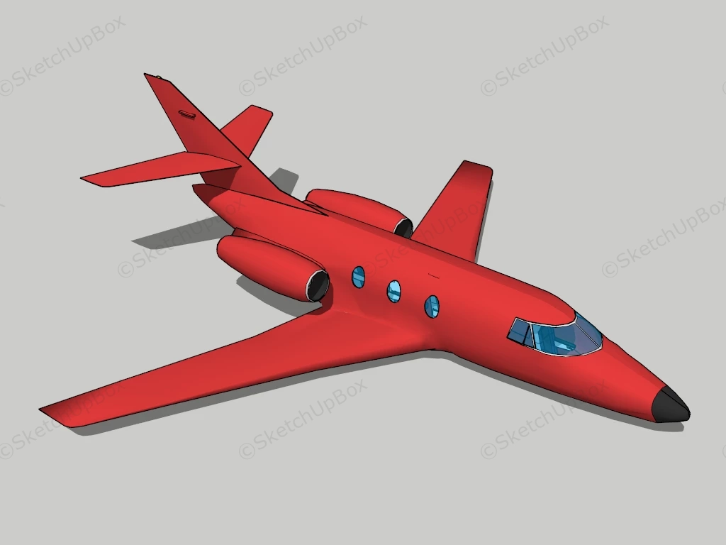 Small Private Jet Plane sketchup model preview - SketchupBox