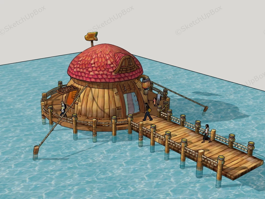 Pavilion On Water sketchup model preview - SketchupBox