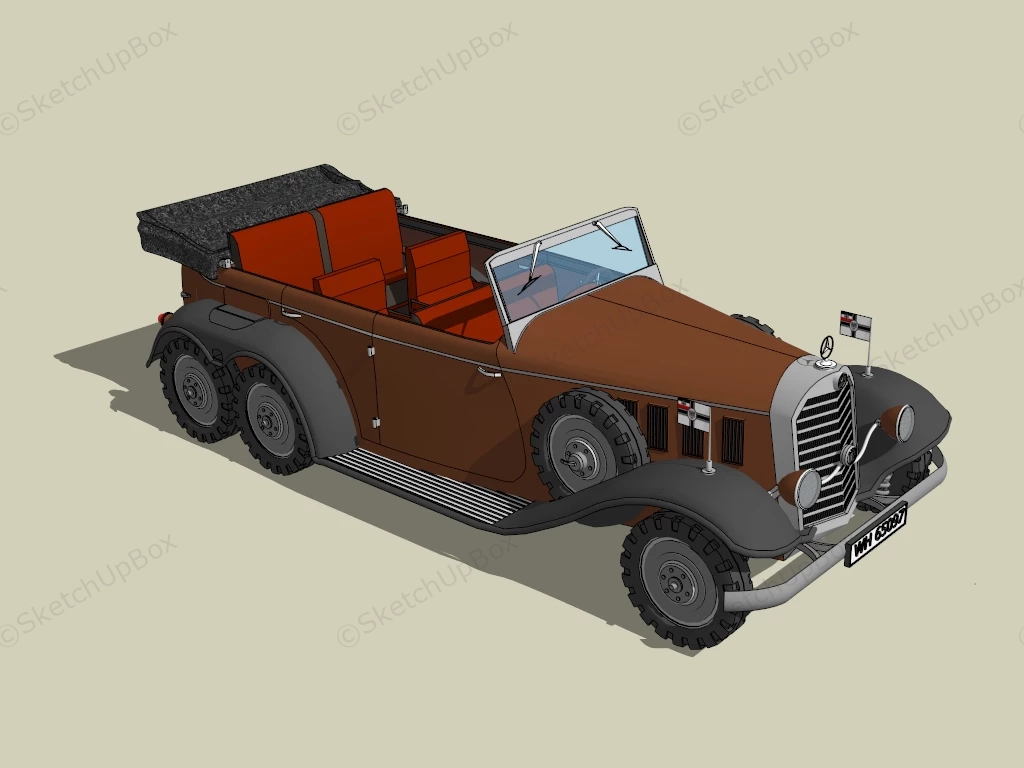 Mercedes Benz W31 Type G4 sketchup model preview - SketchupBox