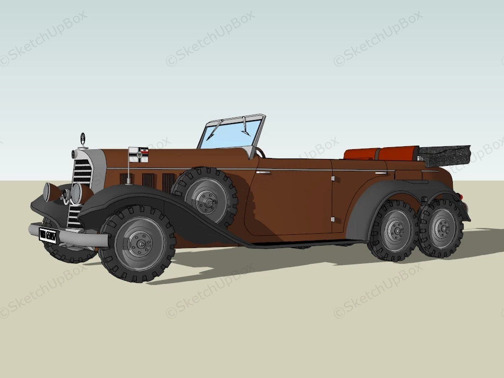 Mercedes Benz W31 Type G4 sketchup model preview - SketchupBox