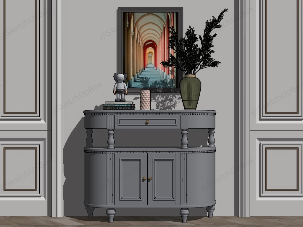 Entryway Accent Console Table sketchup model preview - SketchupBox