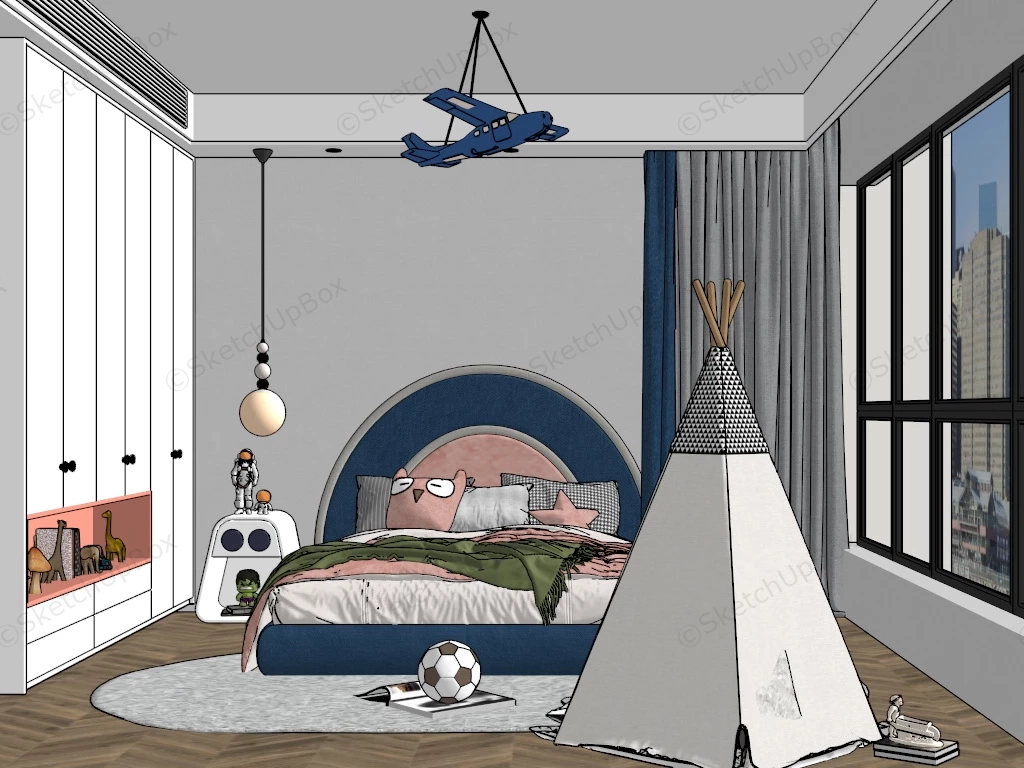 Children Room Design Idea sketchup model preview - SketchupBox