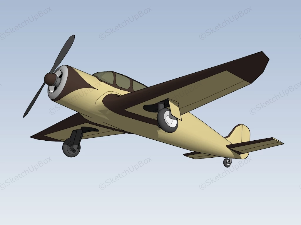 Turboprop Fighter Plane sketchup model preview - SketchupBox