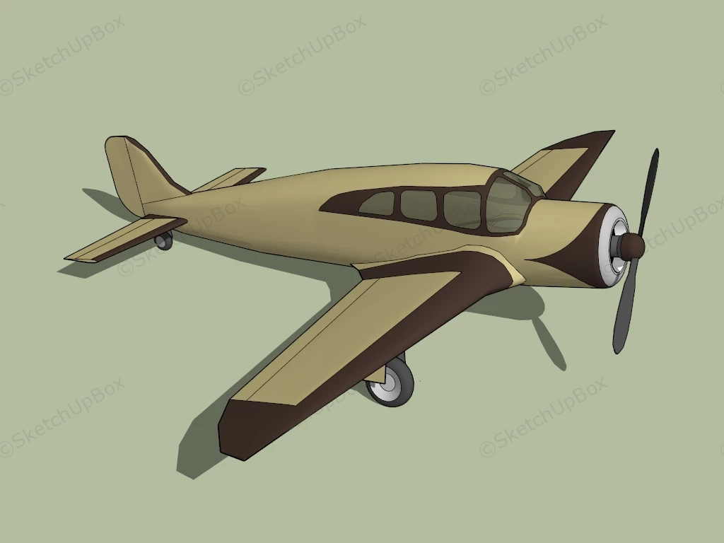 Turboprop Fighter Plane sketchup model preview - SketchupBox