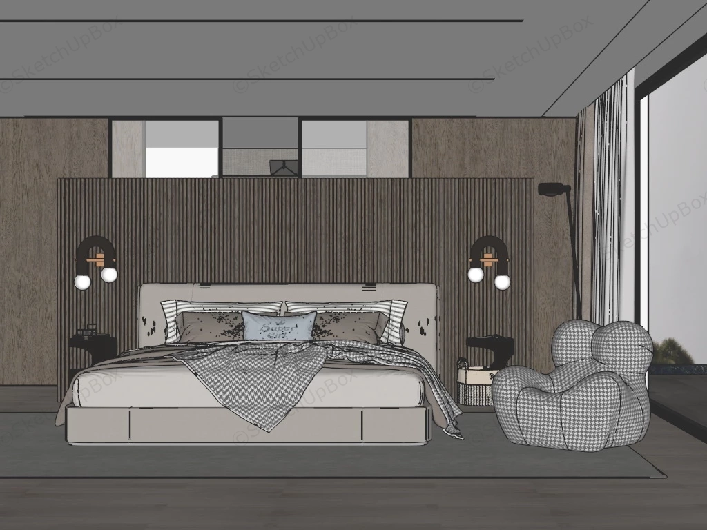 Platform Bedroom Set sketchup model preview - SketchupBox