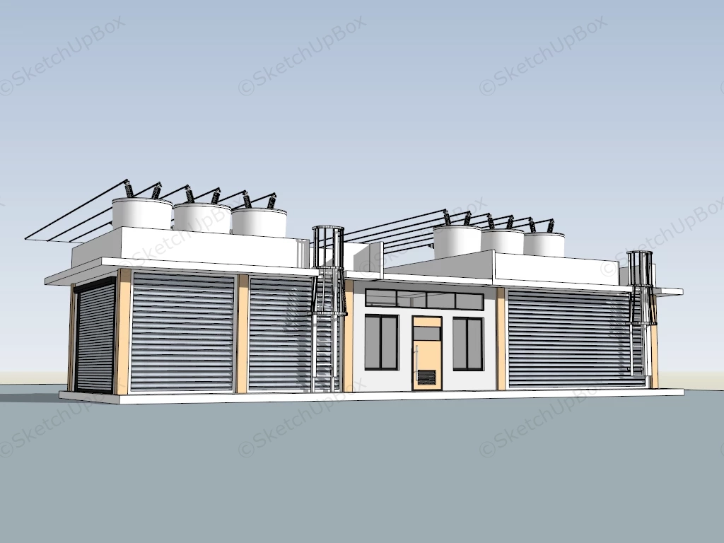 Transformer Substation Building sketchup model preview - SketchupBox