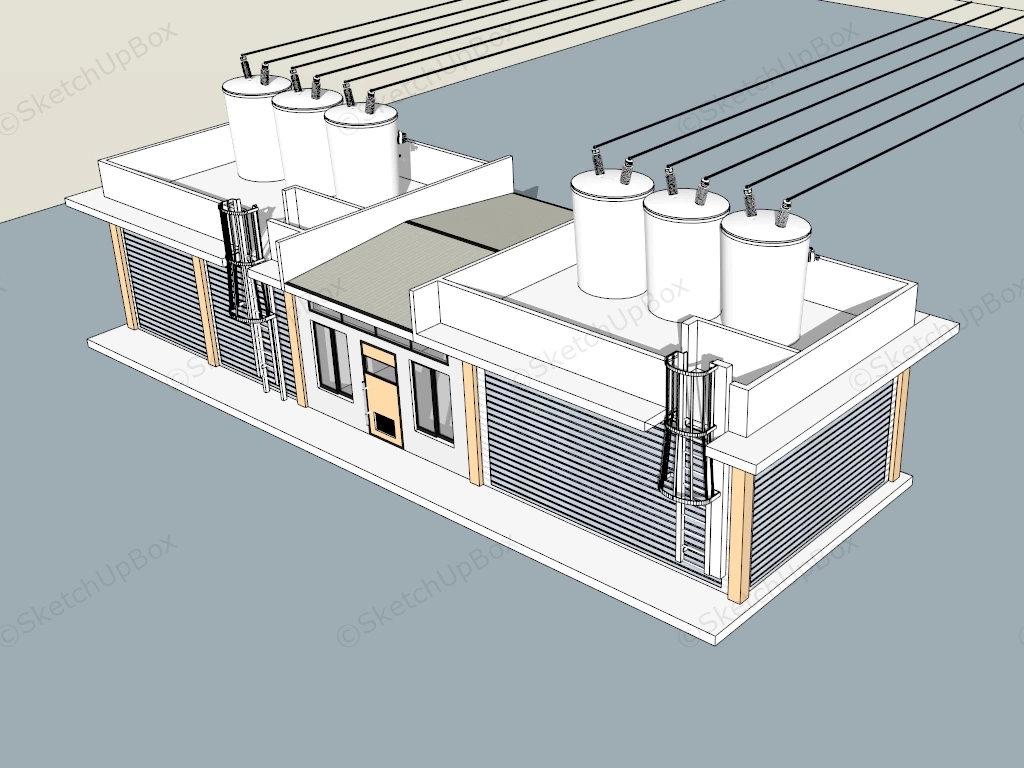 Transformer Substation Building sketchup model preview - SketchupBox