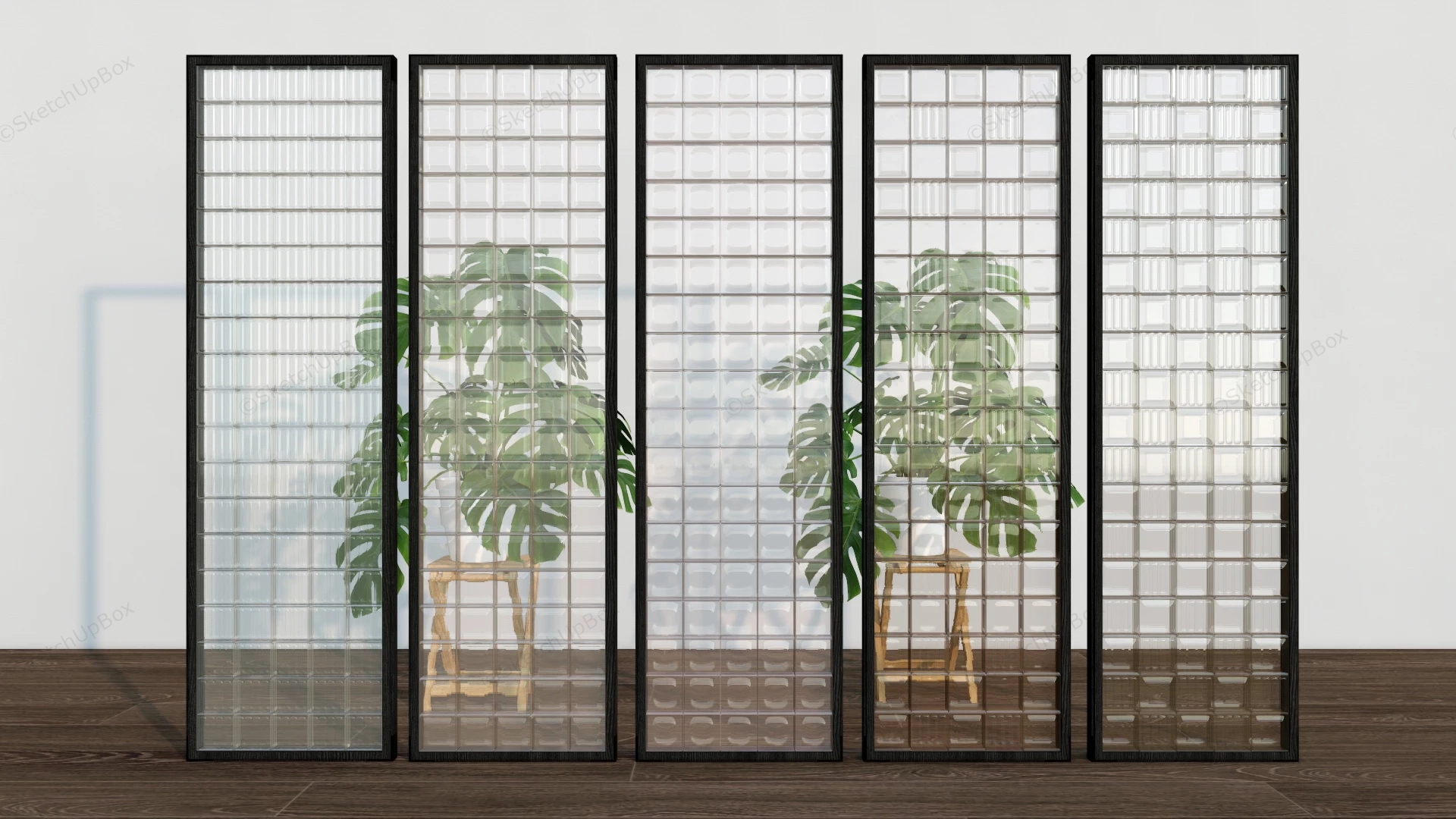 Glass Partition Room Dividers sketchup model preview - SketchupBox