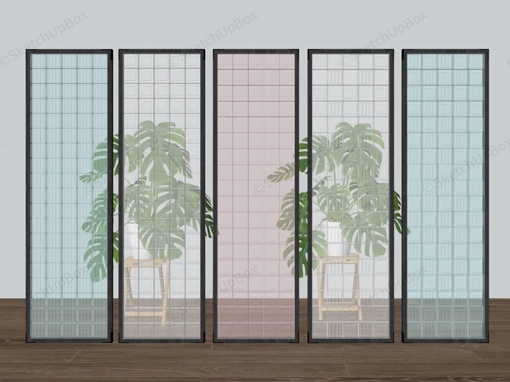 Glass Partition Room Dividers sketchup model preview - SketchupBox