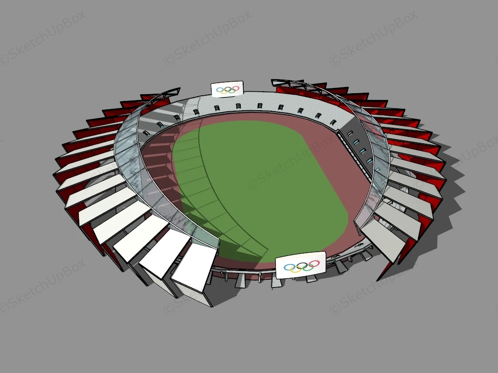 Olympic Park Stadium sketchup model preview - SketchupBox