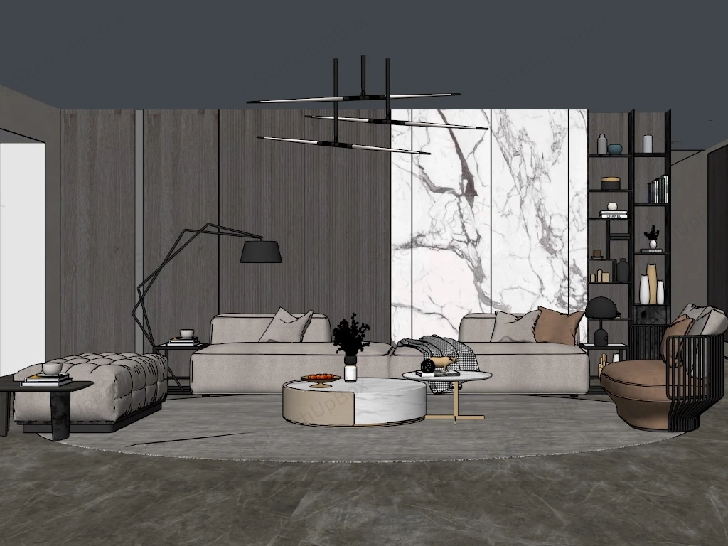 Big Living Room Idea sketchup model preview - SketchupBox