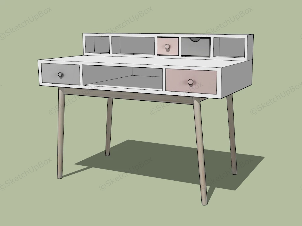 Minimalist Dressing Table sketchup model preview - SketchupBox