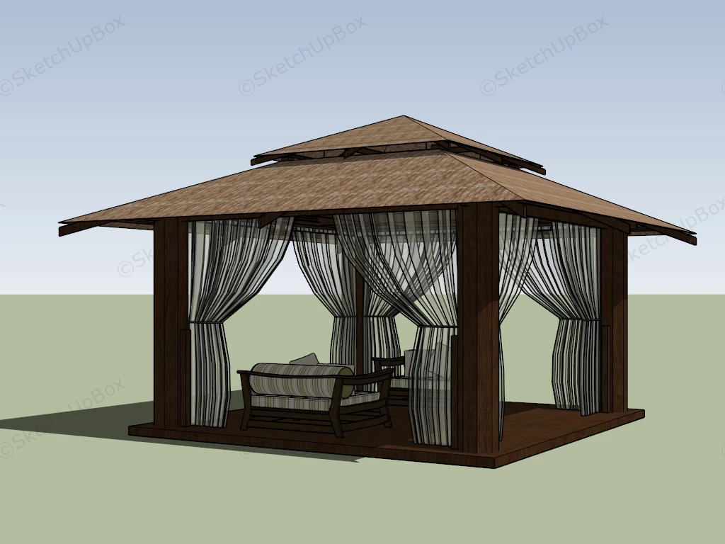 BackYard Pavilion sketchup model preview - SketchupBox