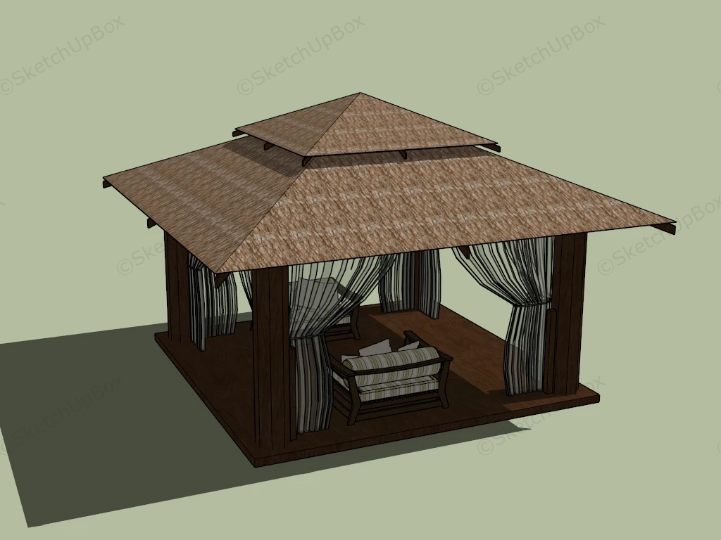 BackYard Pavilion sketchup model preview - SketchupBox