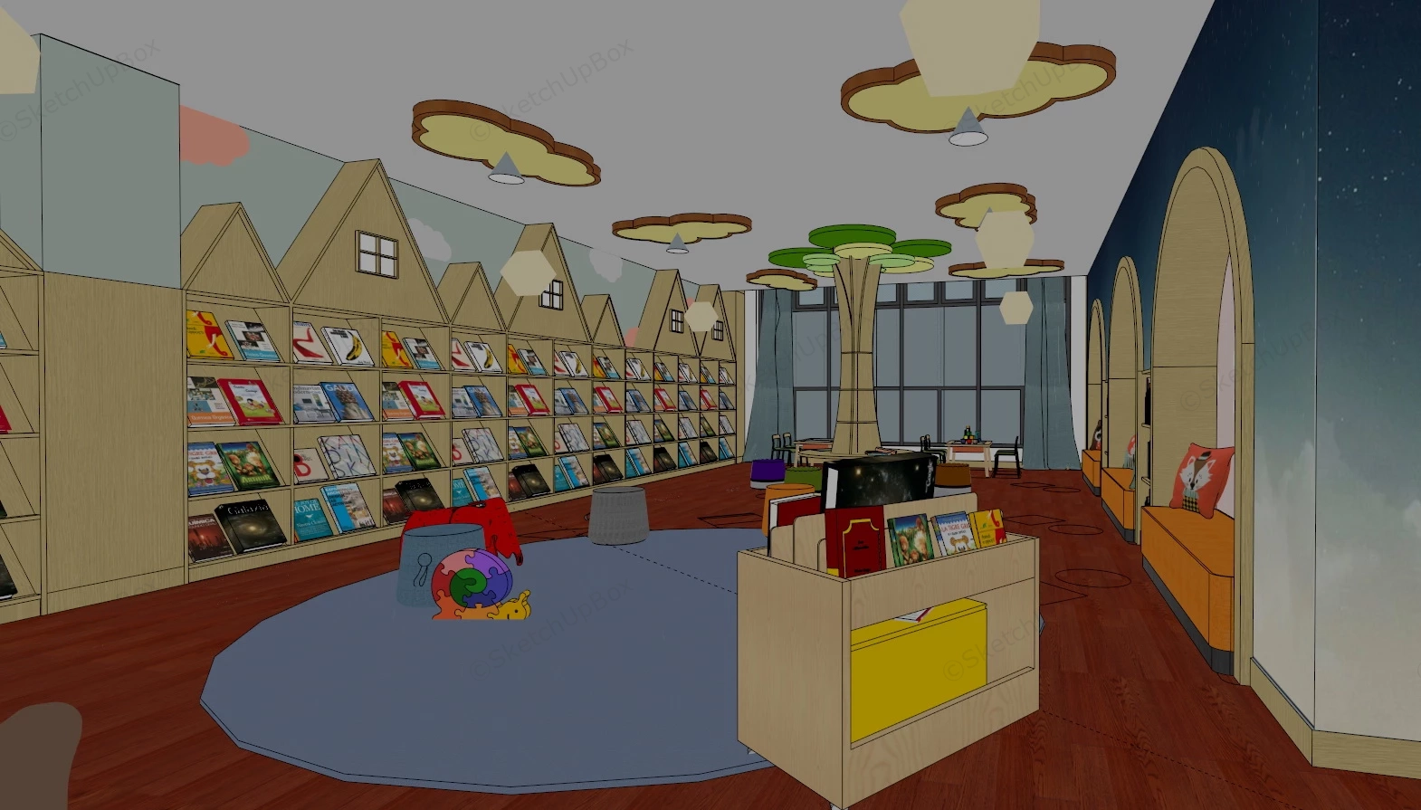 Kindergarten Room Ideas sketchup model preview - SketchupBox