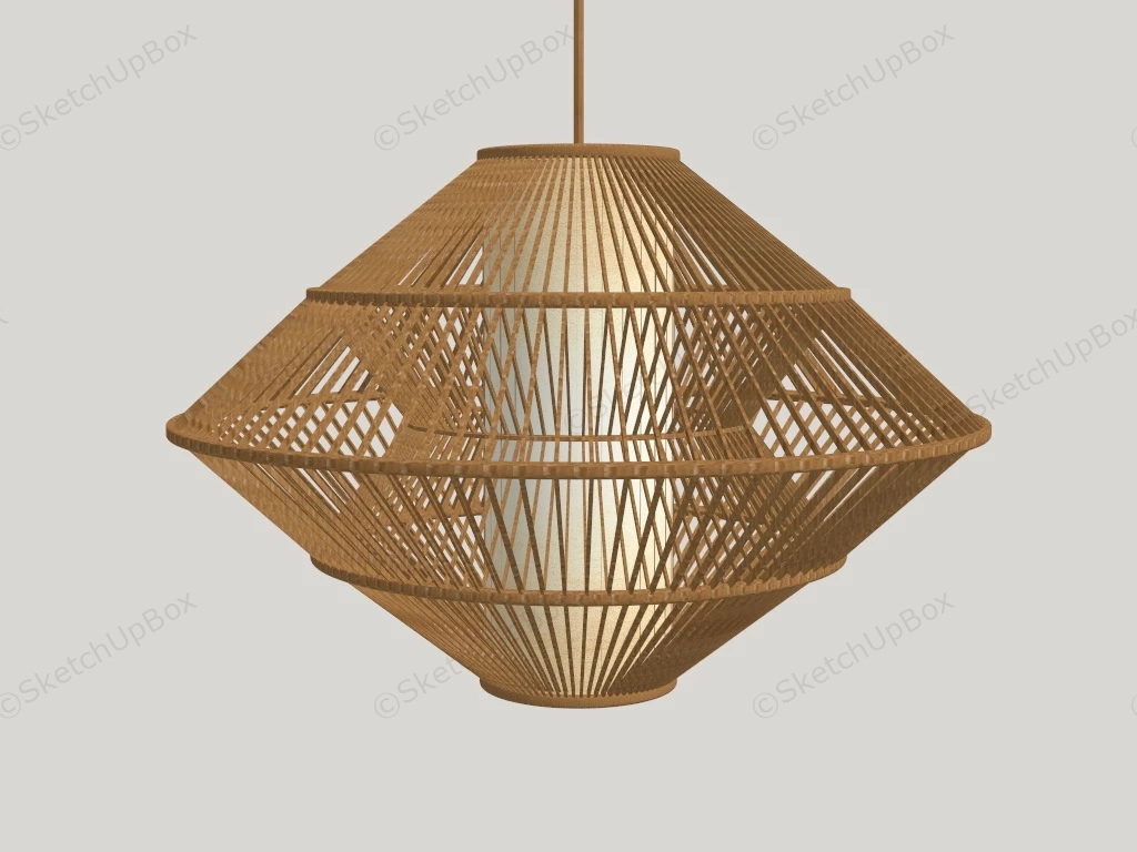 Spinning Top Shaped Pendant Lamp sketchup model preview - SketchupBox