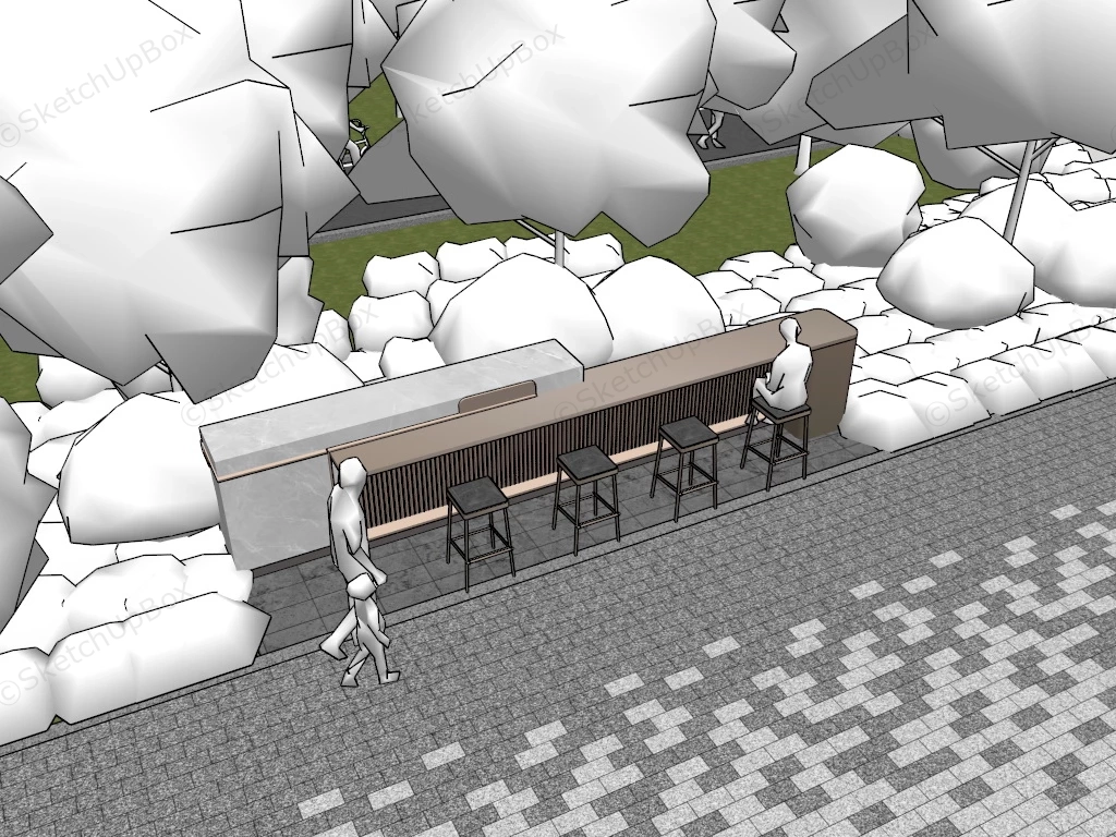 Outdoor Mini Bar Design sketchup model preview - SketchupBox