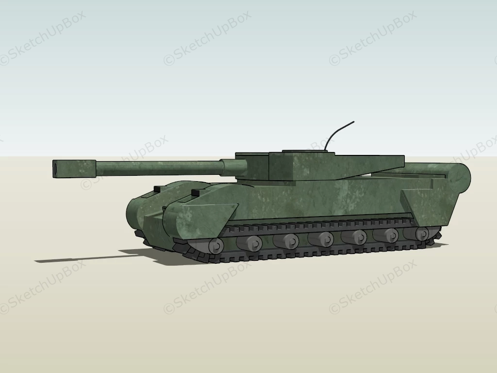 Modern Tank sketchup model preview - SketchupBox