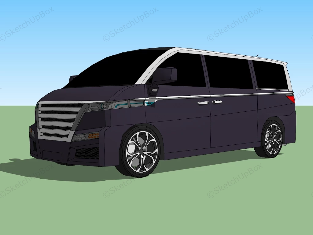 Commercial Van sketchup model preview - SketchupBox