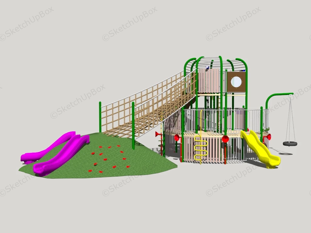 Modern Outdoor Playset sketchup model preview - SketchupBox