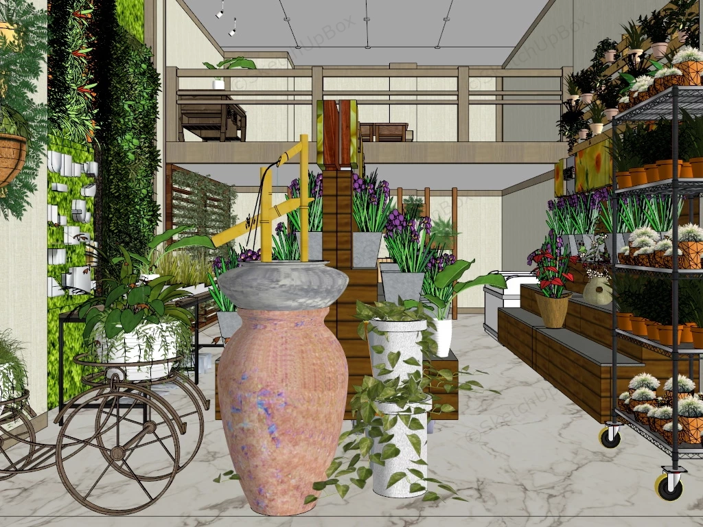 Small Garden Store sketchup model preview - SketchupBox