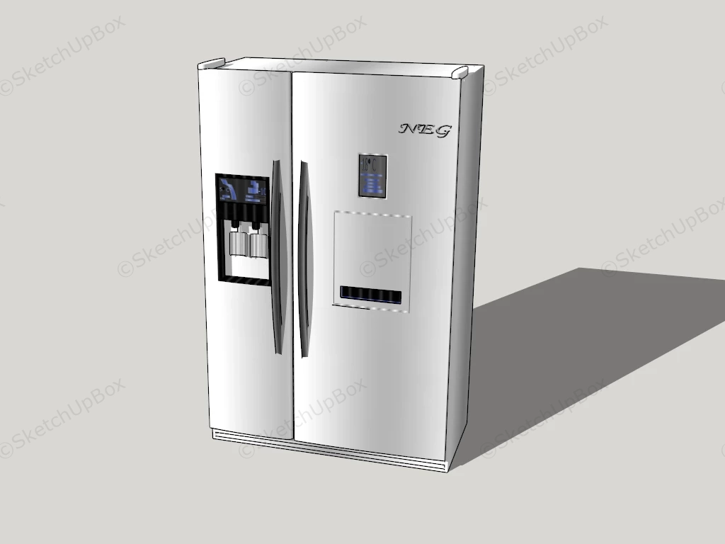 Side By Side Fridge Freezer sketchup model preview - SketchupBox