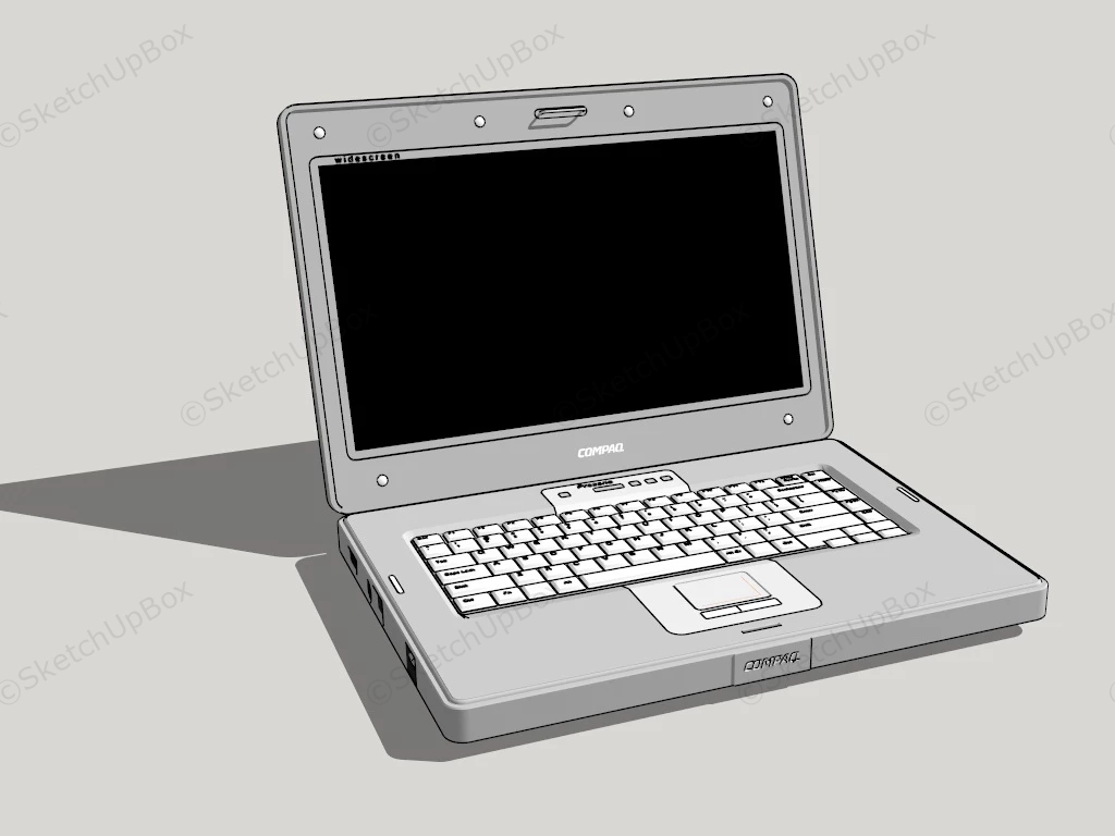 Old Compaq Laptop sketchup model preview - SketchupBox