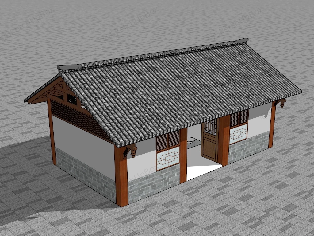 Outdoor Public Toilet Design sketchup model preview - SketchupBox