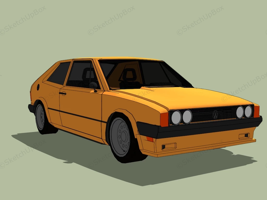 Volkswagen Scirocco GTi sketchup model preview - SketchupBox