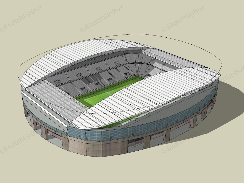 Modern Stadium sketchup model preview - SketchupBox