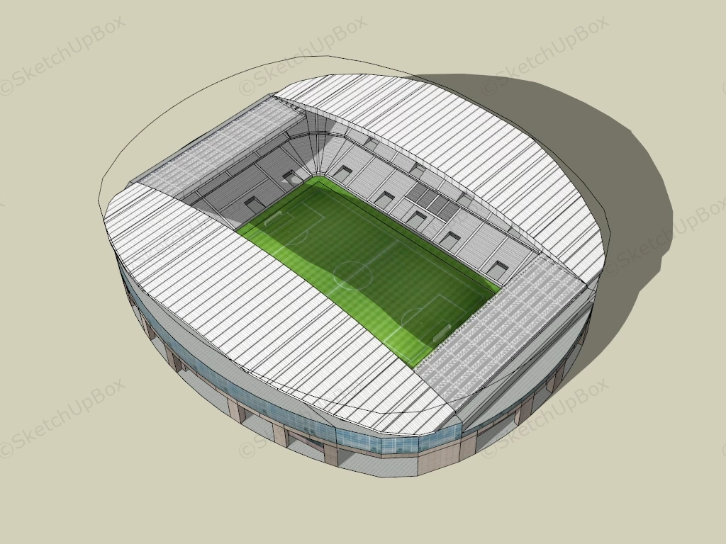 Modern Stadium sketchup model preview - SketchupBox